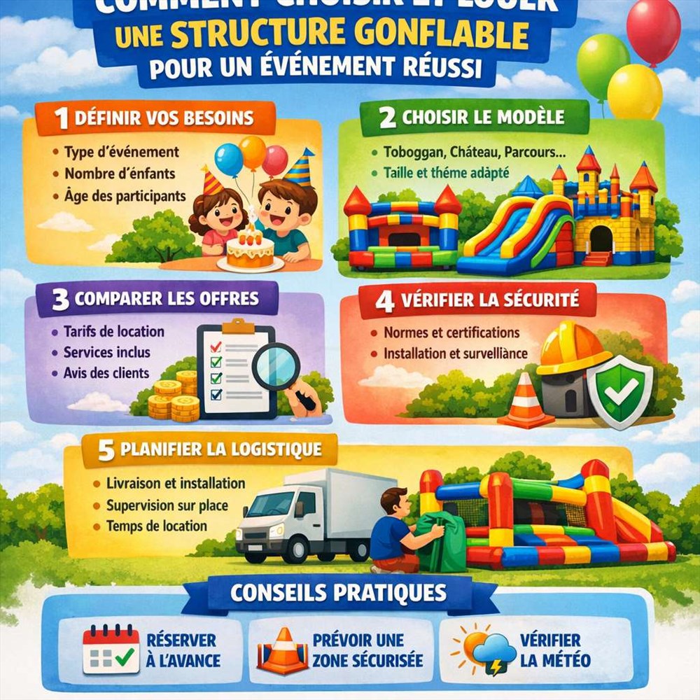 Comment choisir et louer une structure gonflable pour un événement réussi