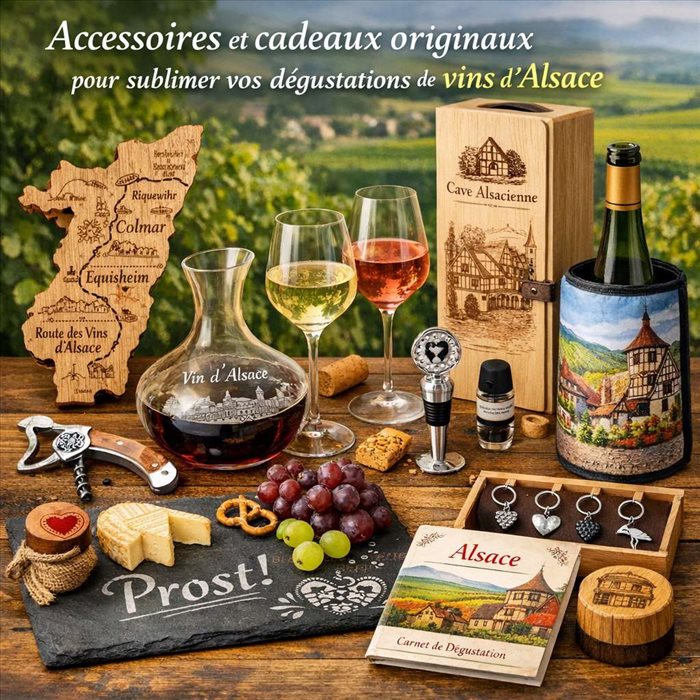 Cadeaux et accessoires pour dégustation de vins d'Alsace