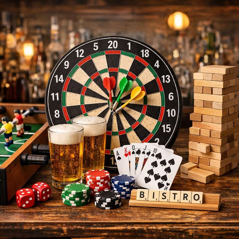 Quels sont les 5 jeux les plus populaires dans les bars ?